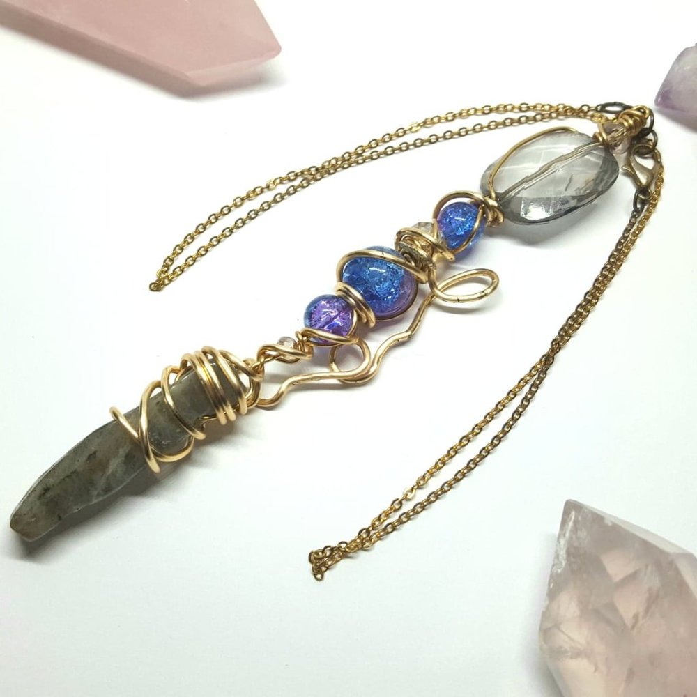 Labradorite Crystal Wand - Picture 5 of 11